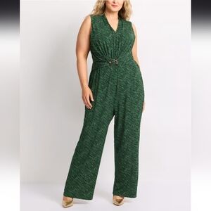 Gilli Forest Green Belted Jumpsuit